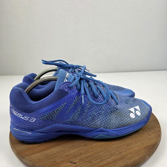 Yonex Power Cushion Aerus 3 Shoes Mens Size 10.5 Blue Badminton Non-Marking - Picture 7 of 16
